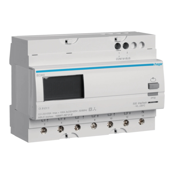hager EC368 Manual