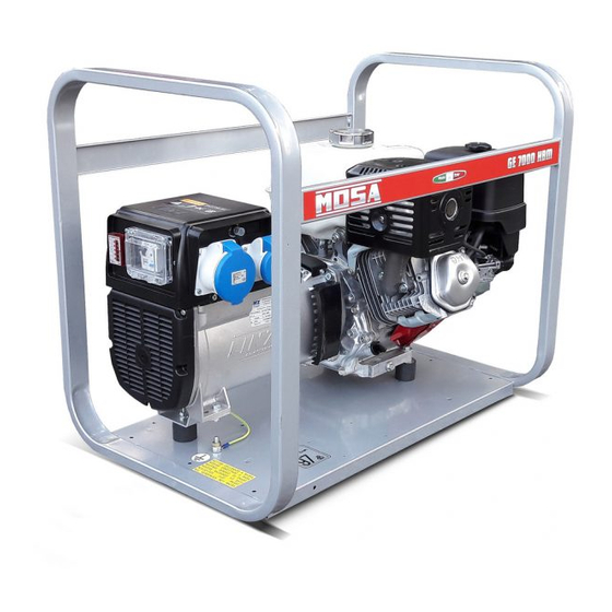 Mosa NAKED GE 7000 HBM Use And Maintenance Manual
