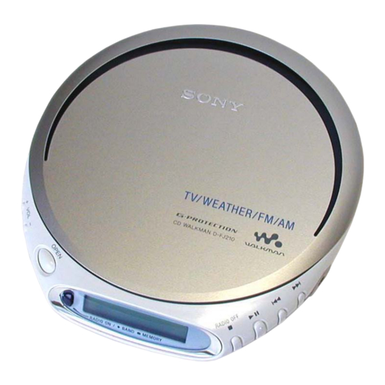 Sony D-FJ210 Service Manual