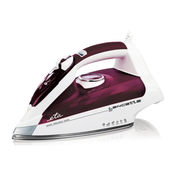 User Manuals: eta Lancetta 7283 Steam Iron