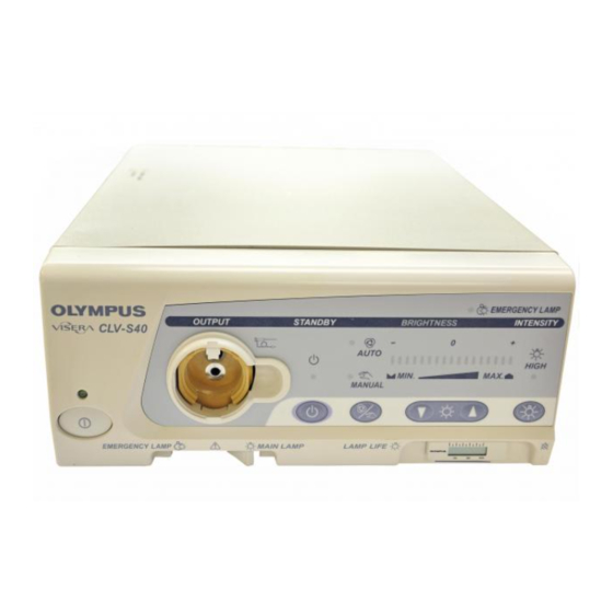 Olympus VISERA CLV-S40 Instructions Manual
