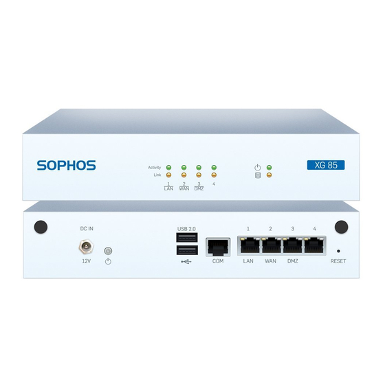 Sophos XG 85 Operating Instructions Manual