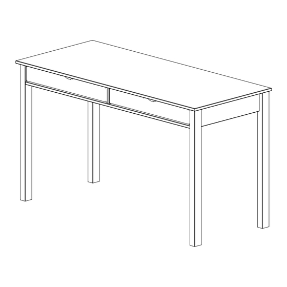 RealRooms Products RH LIV DESK 2DRW LRG WHT 3020119RR Instruction Booklet