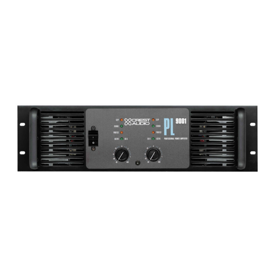 Crest Audio PL9001 Specifications