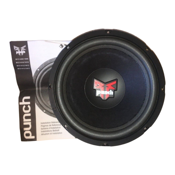 Rockford Fosgate Punch RFZ1408 Installation Reference Sheet