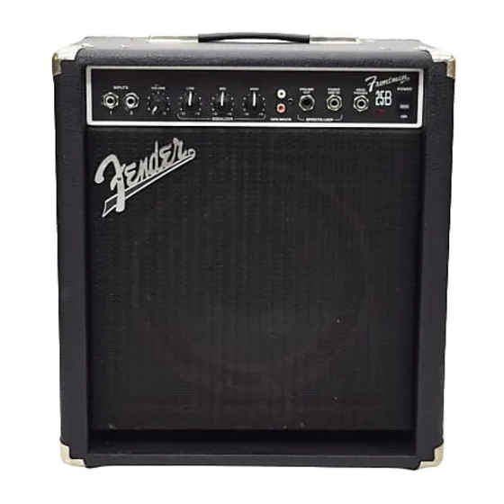 Fender Frontman 25B Operating Instructions Manual