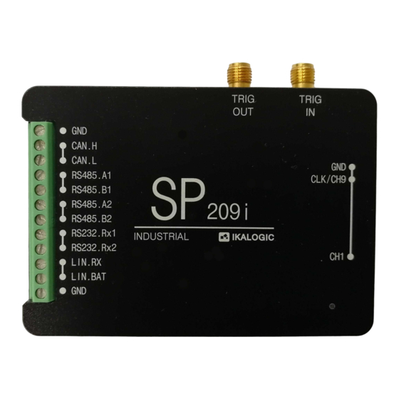 IKA LOGIC SP209 Series Datasheet And User Manual