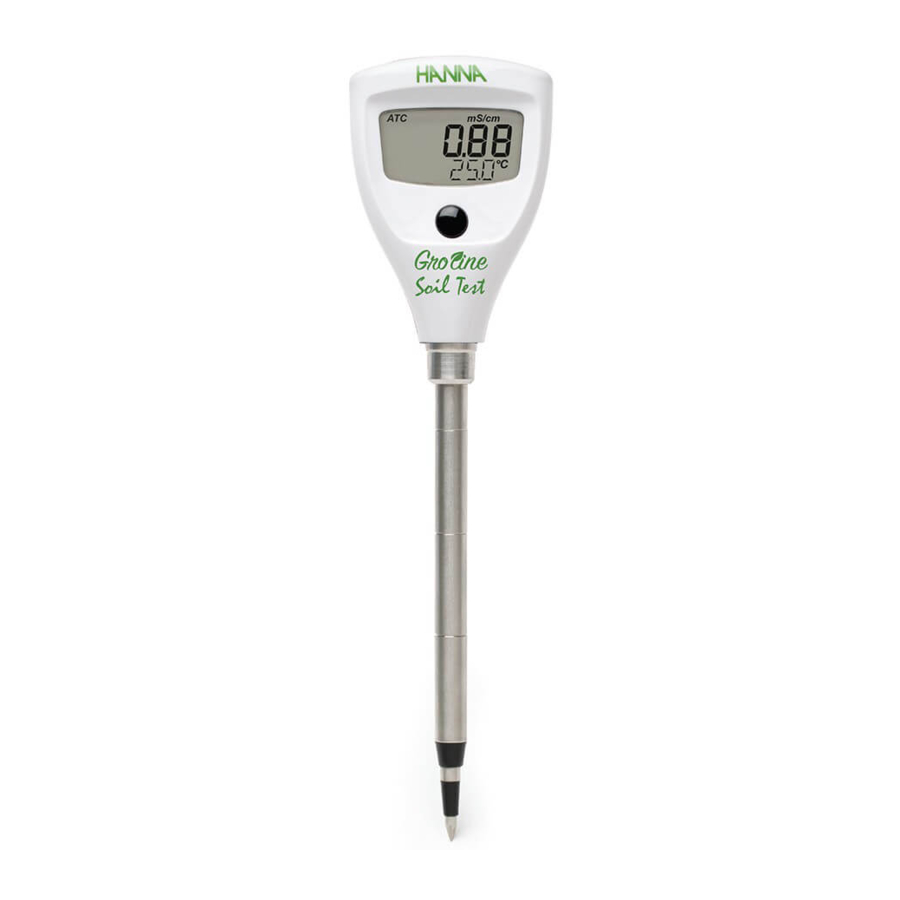 HANNA HI98331 - Direct Soil Conductivity & Temp Meter Manual
