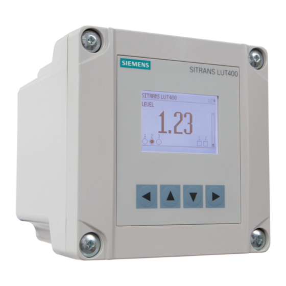 Siemens SITRANS LUT400 Application Manual
