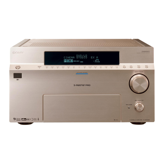 Sony TA-DA9000ES Operating Instructions Manual