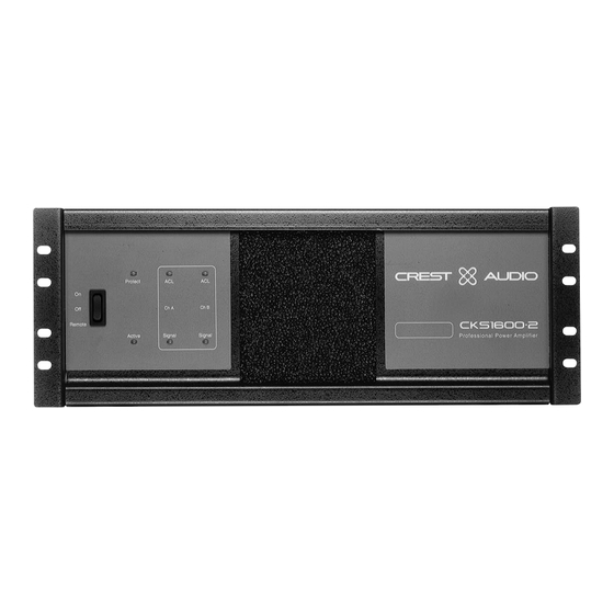 Crest Audio CKS1600-2 Specifications