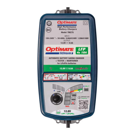 TecMate OptiMate Lithium LFP 4s 10A Instructions For Use Manual