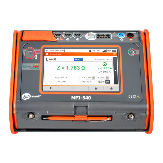 Sonel MPI-540 Brief User Manual