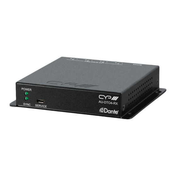 CYP Dante AU-DTO4-RX Manuals