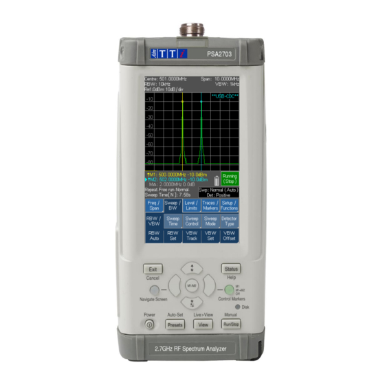 Aim-TTI PSA1303 Quick Start Manual