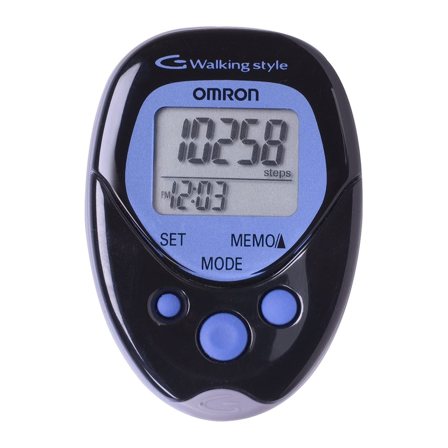 Omron Walking style HJ-113 Instruction Manual