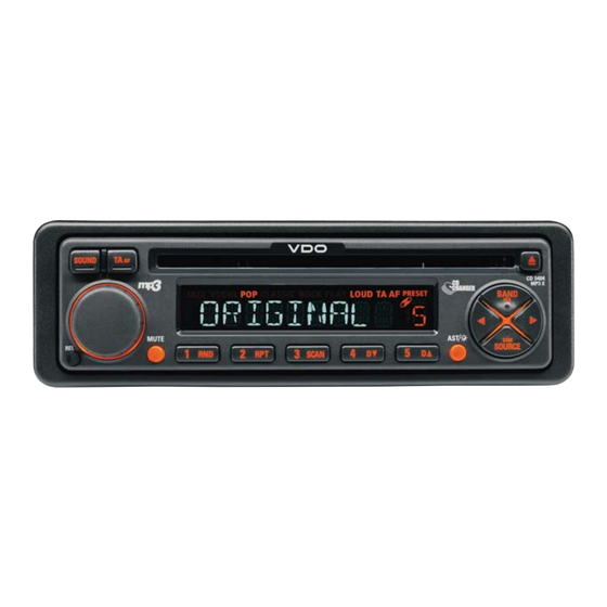 VDO CD 5404 MP3X Datasheet