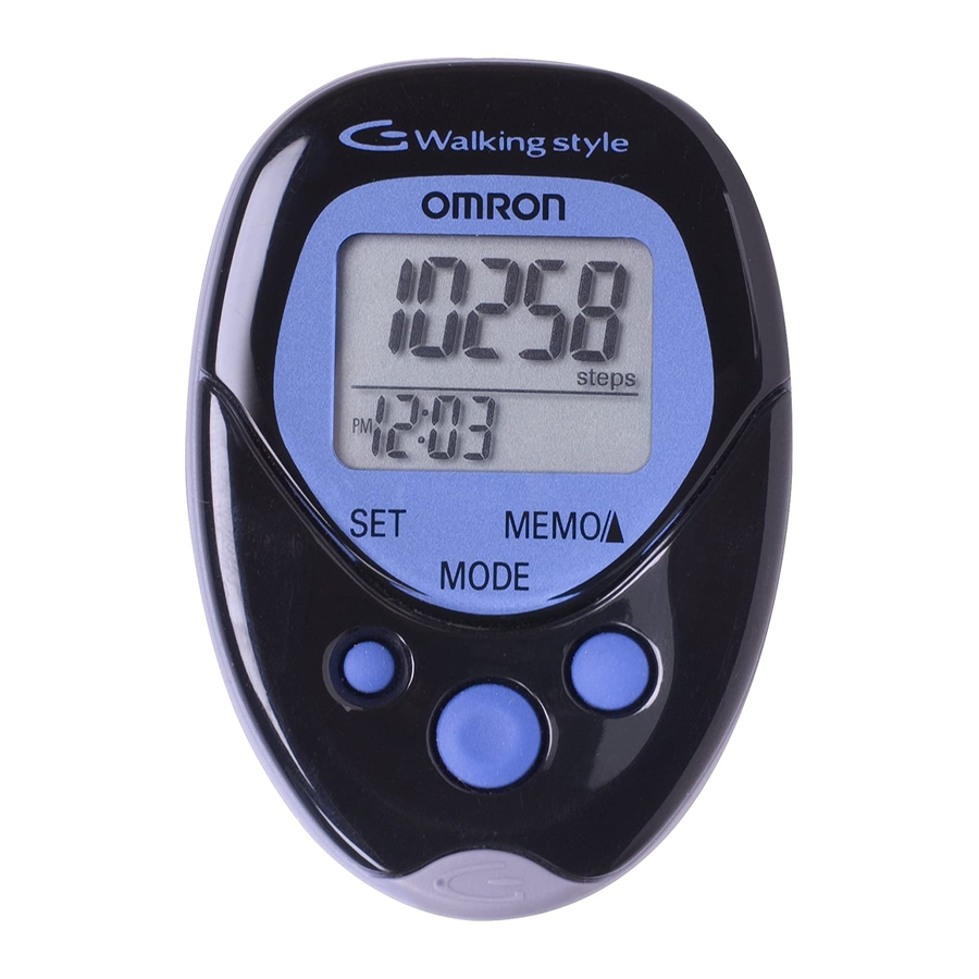 Omron Walking Style HJ-113 Manuals