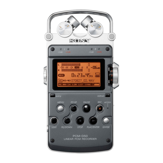 Sony PCM-D50 Service Manual