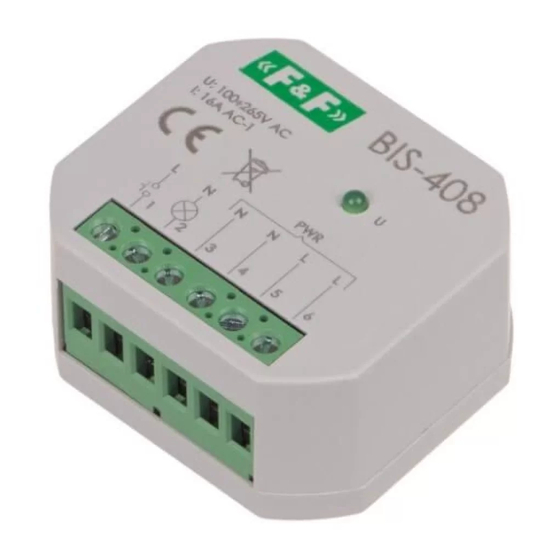 F&F BIS-408 Quick Start Manual