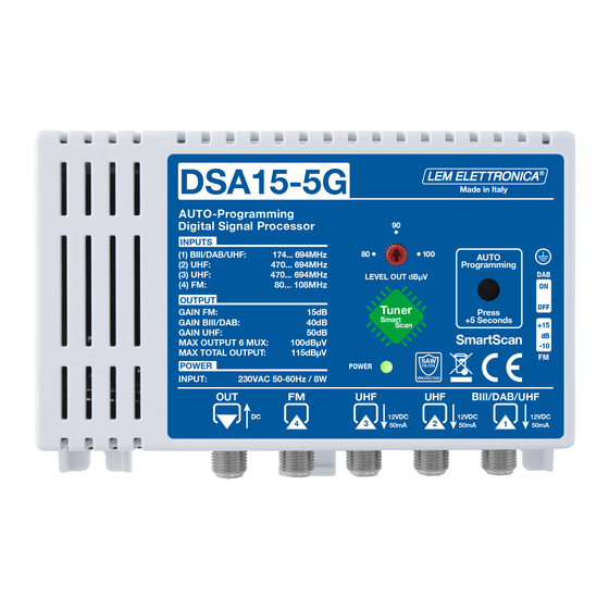 Lem Elettronica DSA15-5G Quick Start Manual