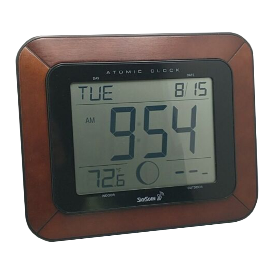 SkyScan 88900/01/02 Atomic Clock With Outdoor Temperature And Moon