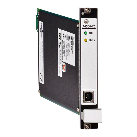 Emerson Machinery Health A6500-CC Com Card Operating Manual