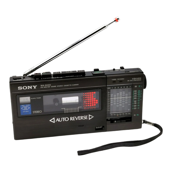 Sony WA-8000 Service Manual