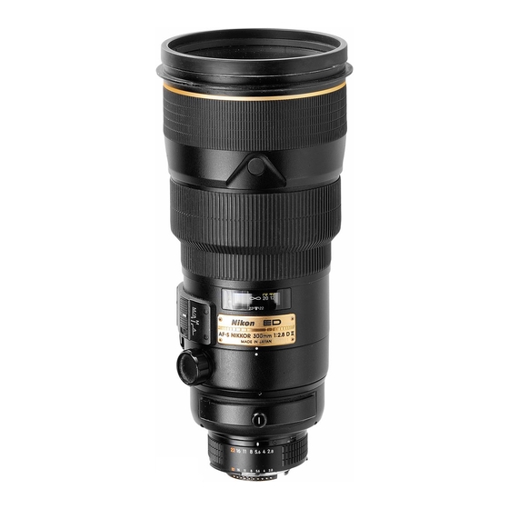 Nikon AF-S Nikkor ED 300mm f/2.8DII IF Instruction Manual
