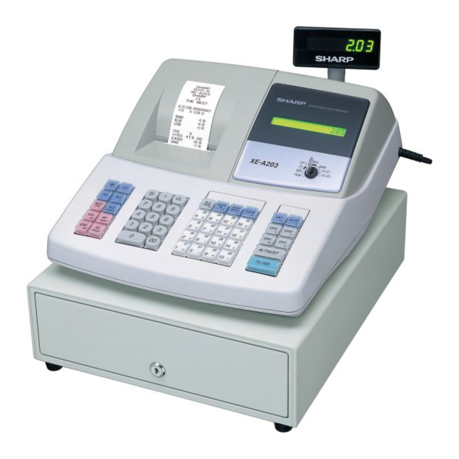 Sharp XE-A203 - Cash Register Thermal Printing Graphic Logo Creation Programming Manual