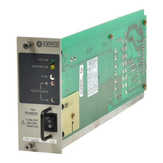 KEPCO HSF 5-10-1U Instruction Manual