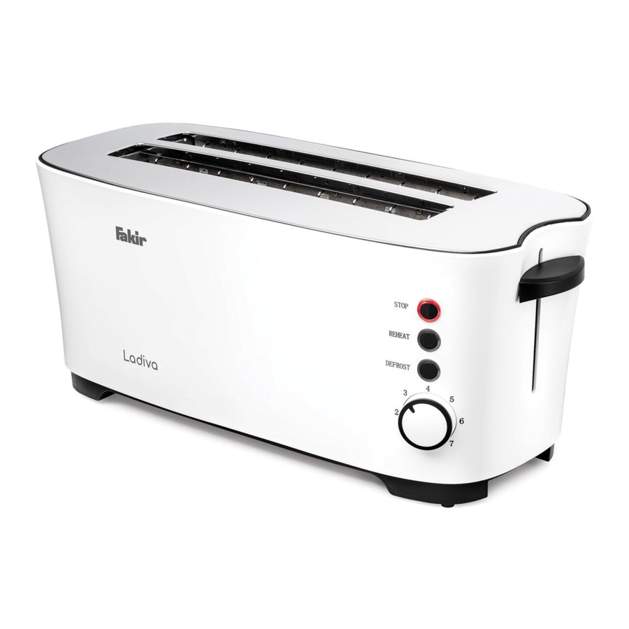 Fakir LADIVA 4-slice Toaster Manuals