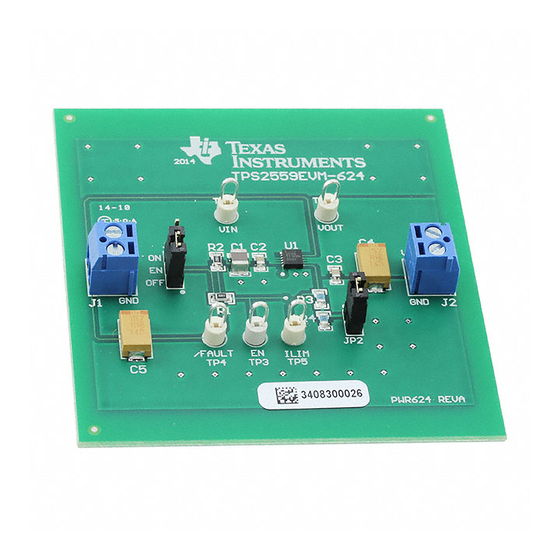 Texas Instruments TPS2559EVM-624 Switch Manuals