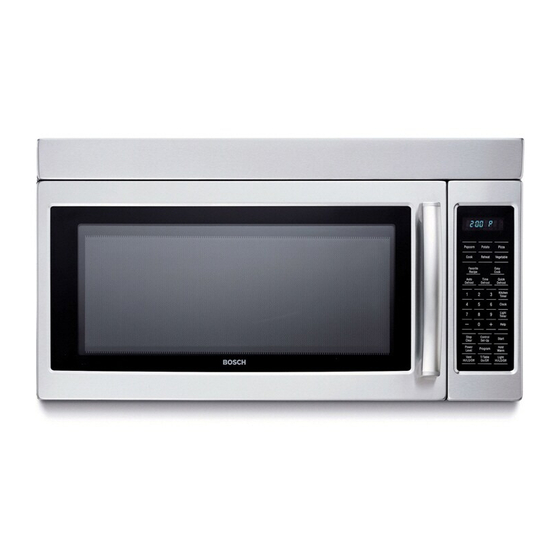 Bosch HMV9302 - 1.8 cu. Ft. Microwave Manuals