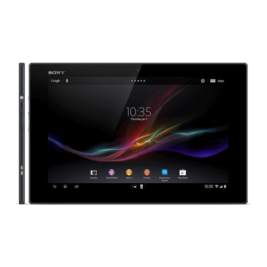 Sony Xperia Tablet Z SGP321 Manuals
