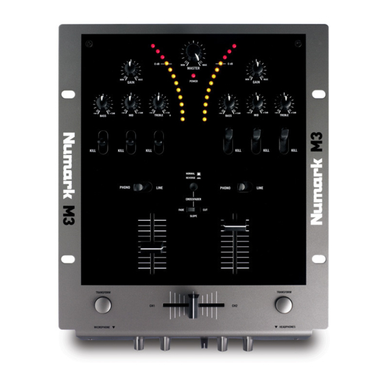 Numark M3 Quick Start Manual