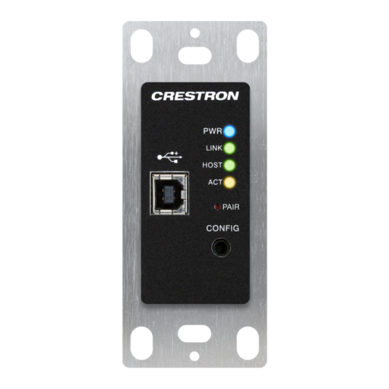 Crestron USB-NX2-LOCAL-1G Quick Start Manual