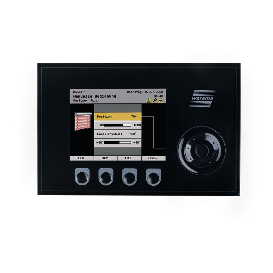 WAREMA Climatronic 3 Series Commissioning / Setting Instructions