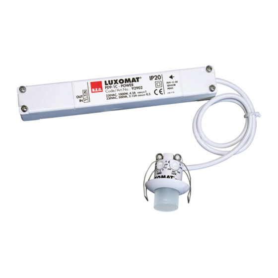 B.E.G. LUXOMAT PD9-M-1C+HVAC Installation And Operating Instruction
