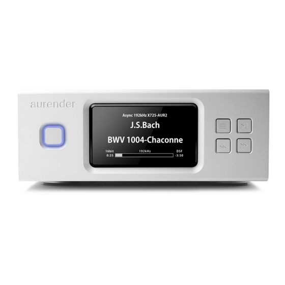 Aurender X100S User Manual