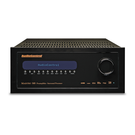 AudioControl Maestro M8 User Experience Manual