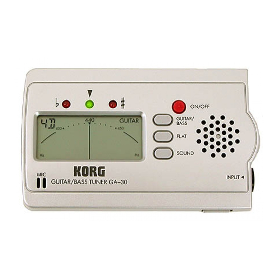 Korg GA-30 Owner's Manual