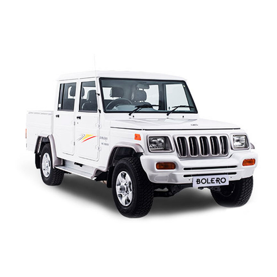 Mahindra Bolero Single Cab Turbo Owner's Manual