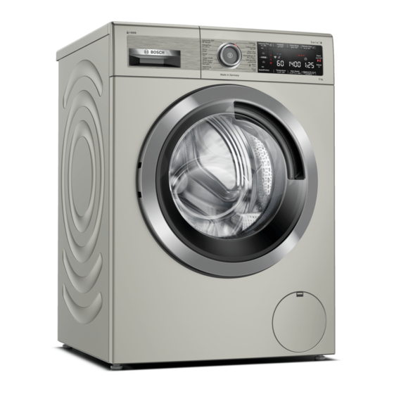 Bosch WAV28KHXGC User Manual And Installation Instructions