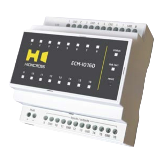 Highcross ECM-IO16D Quick Reference Manual