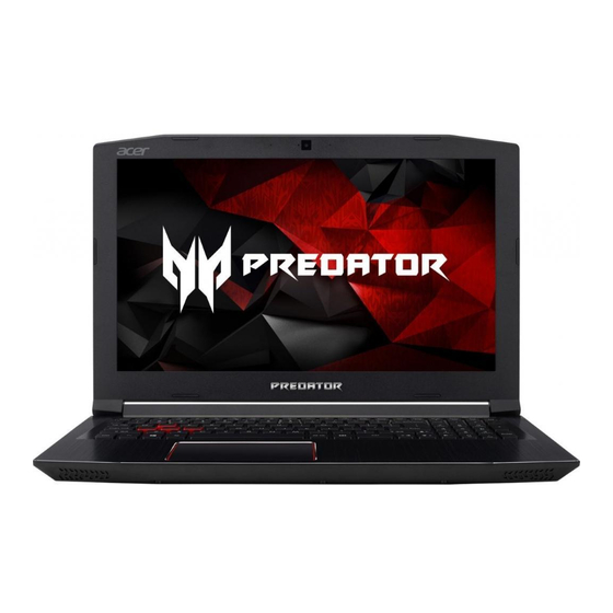 Acer Predator Helios 300 PH317 Installation Instructions Manual