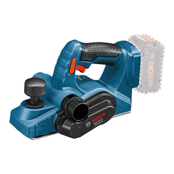 Bosch Professional GHO 18 V-LI Original Instructions Manual