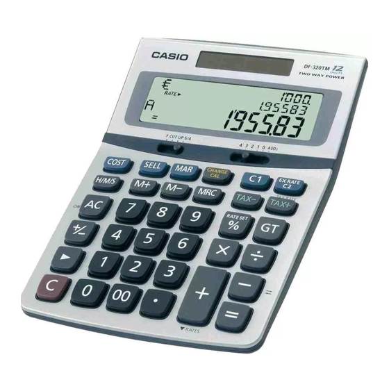 User Manuals: Casio ms-310m Desktop Calculator