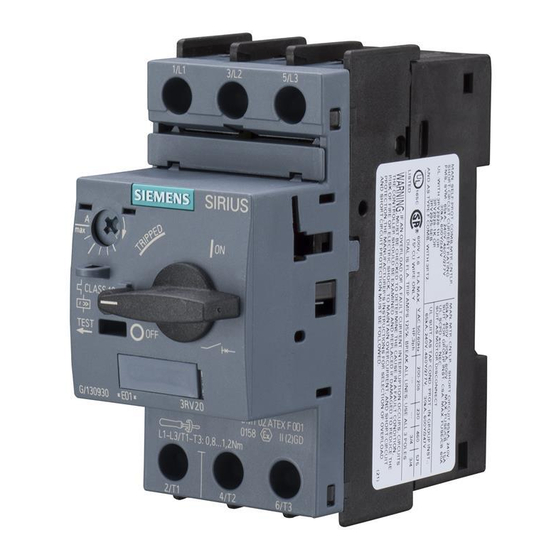 Siemens SIRIUS 3RV Series System Manual