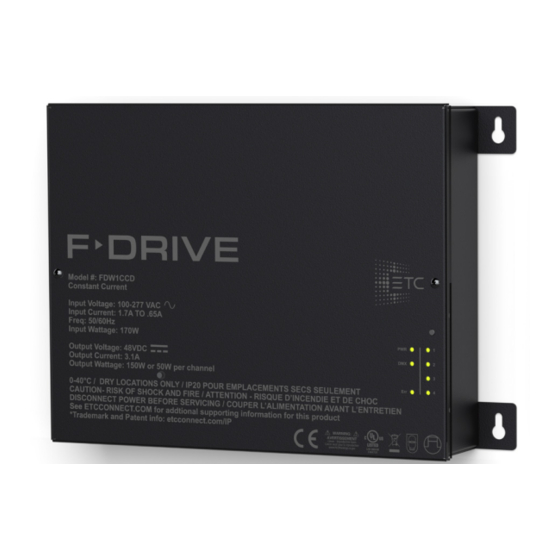ETC F-Drive W1 Series Installation Manual